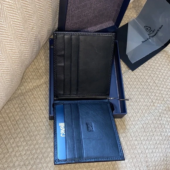 ♣️NWT Roberto Cavalli Genuine Leather Wallet
